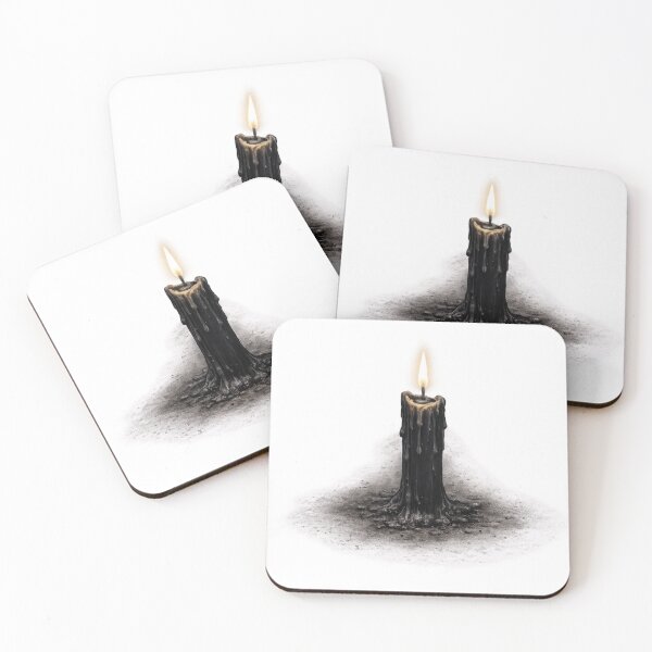 Item preview, Melting Black Candle with Dripping Wax Gothic designed and sold by jgvisualarts.