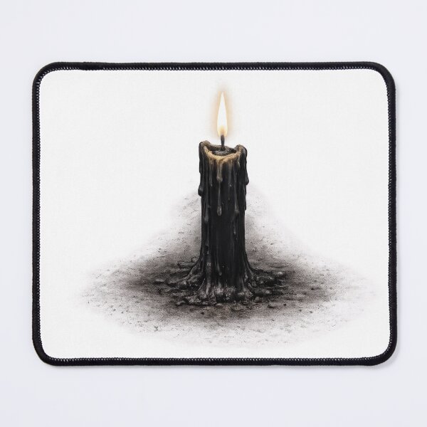 Item preview, Melting Black Candle with Dripping Wax Gothic designed and sold by jgvisualarts.