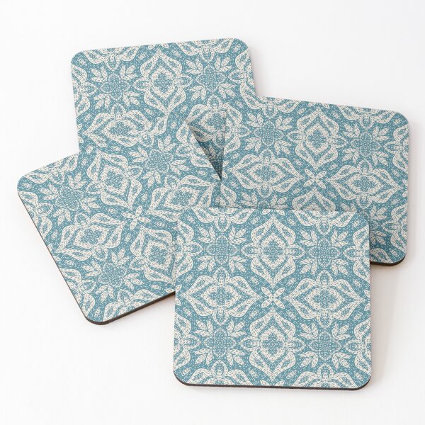 Item preview, Seamless Floral Geometric Pattern in Blue and Sand Tones designed and sold by JoelmaQ.