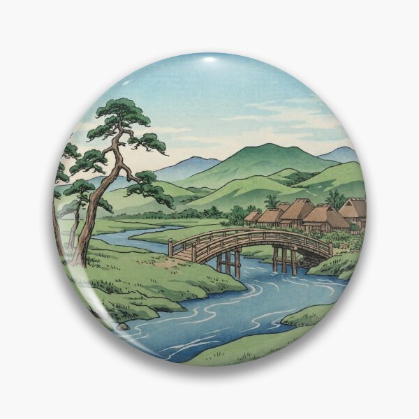 Item preview, Japanese Woodblock Summer Greenery Scene designed and sold by RetroJapanCo.