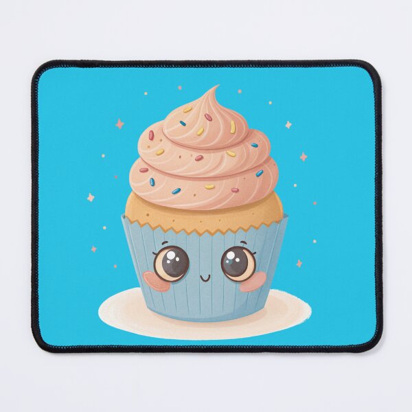 Item preview, Cute Kawaii Birthday Cupcake Illustration – Adorable Pastel Dessert Art designed and sold by A1MarketDesigne.