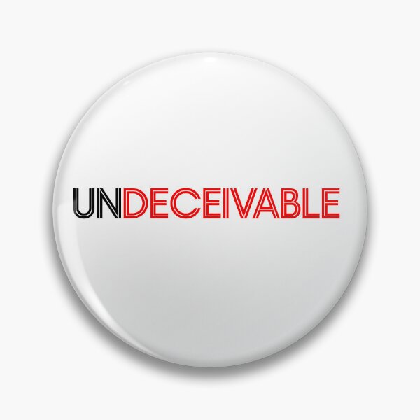 Item preview, UNDECEIVABLE black & red graphic text design by Mistah Wilson designed and sold by The Street Sign Store.