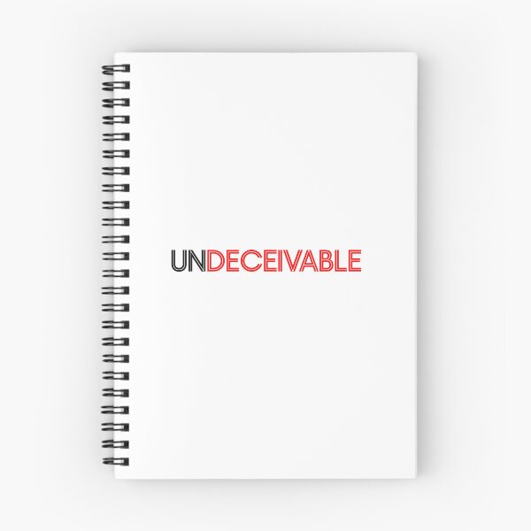 Item preview, UNDECEIVABLE black & red graphic text design by Mistah Wilson designed and sold by The Street Sign Store.