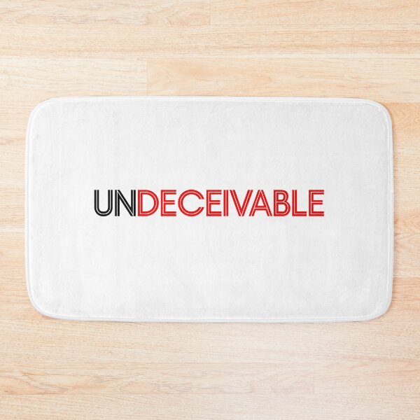 Item preview, UNDECEIVABLE black & red graphic text design by Mistah Wilson designed and sold by The Street Sign Store.