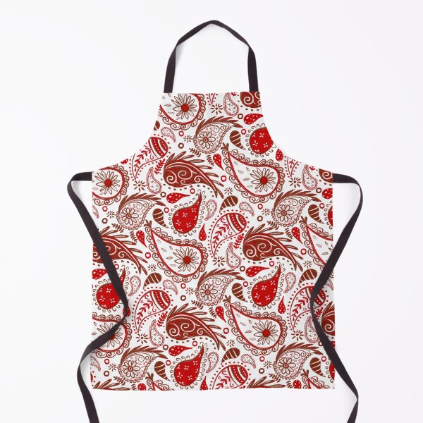 Item preview, Red and white bandana paisley pattern designed and sold by Home Cyn Home.