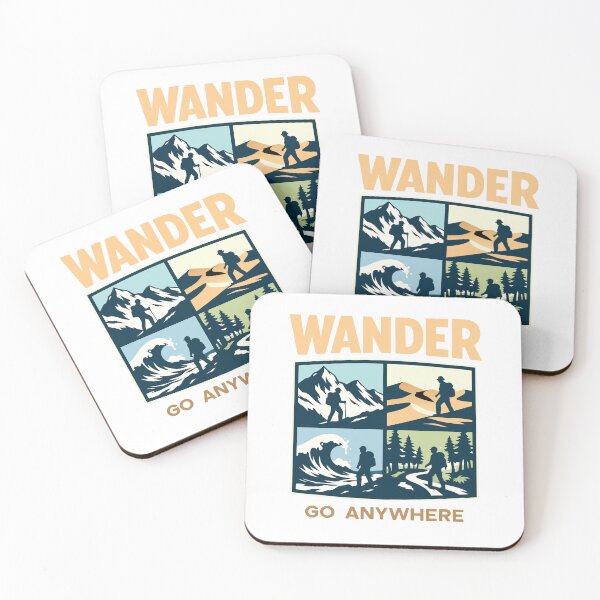 Item preview, Wander – Go Anywhere | Adventure Travel & Hiking Illustration designed and sold by PrintMastery.