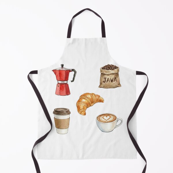 Item preview, Authentic Watercolor Coffee House and French Bakery Illustration Set designed and sold by NonditStudio.