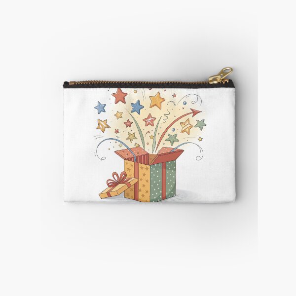 Item preview, Birthday Surprise Gift Box with Stars – Cute Celebration Illustration designed and sold by A1MarketDesigne.