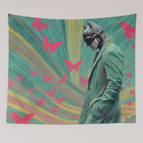 Item preview, Melancholy Night Guardian – Surreal Urban Butterfly Art designed and sold by Grind107.