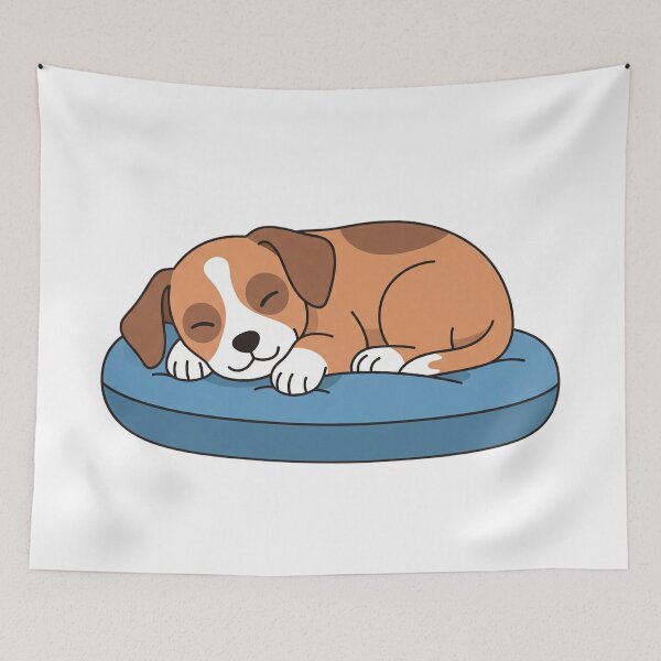 Item preview, Sleeping Puppy Cute Cozy Dog Art designed and sold by i1ovedogs.