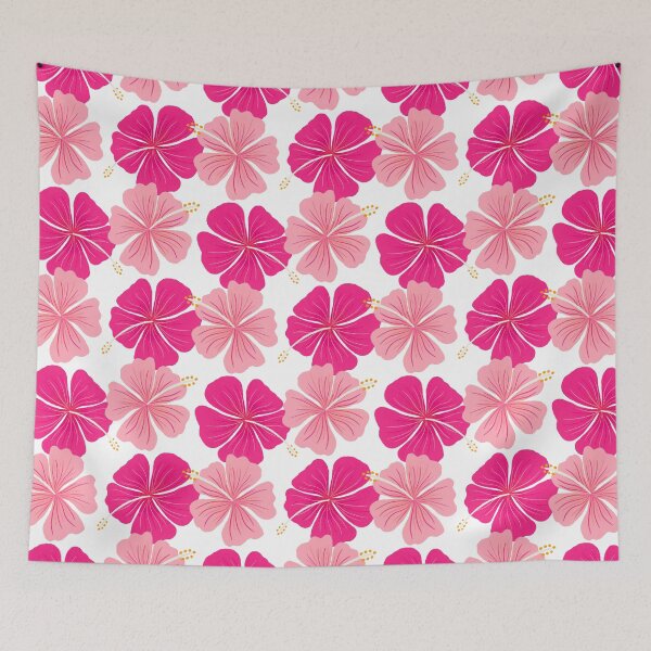 Item preview, Pink Hibiscus tropical summer pattern designed and sold by Home Cyn Home.