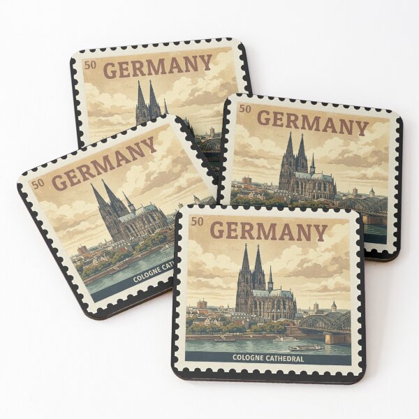 Item preview, Germany Cologne Cathedral Vintage Travel Stamp designed and sold by Dekis-Vareity7.