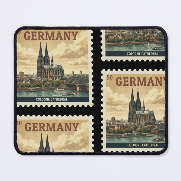 Item preview, Germany Cologne Cathedral Vintage Travel Stamp designed and sold by Dekis-Vareity7.