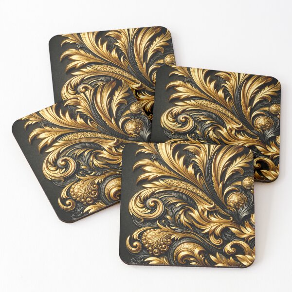 Artikelvorschau, Barockes Goldfiligran entworfen und verkauft von Kaleidoscope Print.