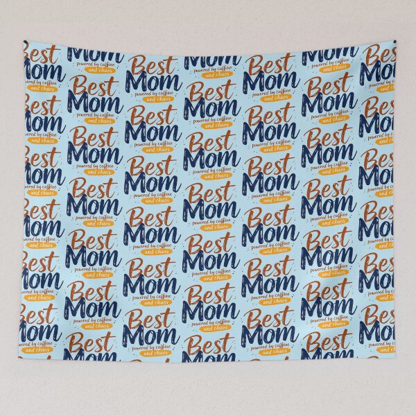 Item preview, Best Mom Gift Powered by Caffeine and Chaos Funny Quote designed and sold by SholoStudio.