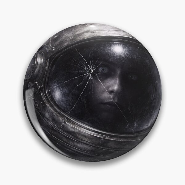 Item preview, Astronaut Helmet Space Dark Minimalist Monochrome designed and sold by jgvisualarts.