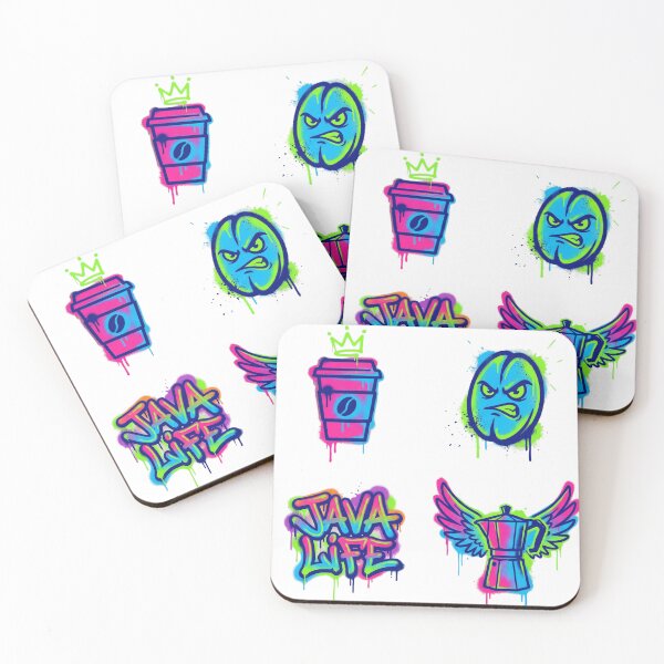 Item preview, Vibrant Urban Graffiti and Street Art Coffee Sticker Collection designed and sold by NonditStudio.