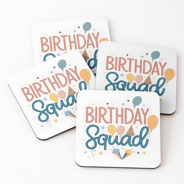 Item preview, Birthday Squad – Cute Party Typography Design | Fun Birthday Celebration Graphic designed and sold by A1MarketDesigne.