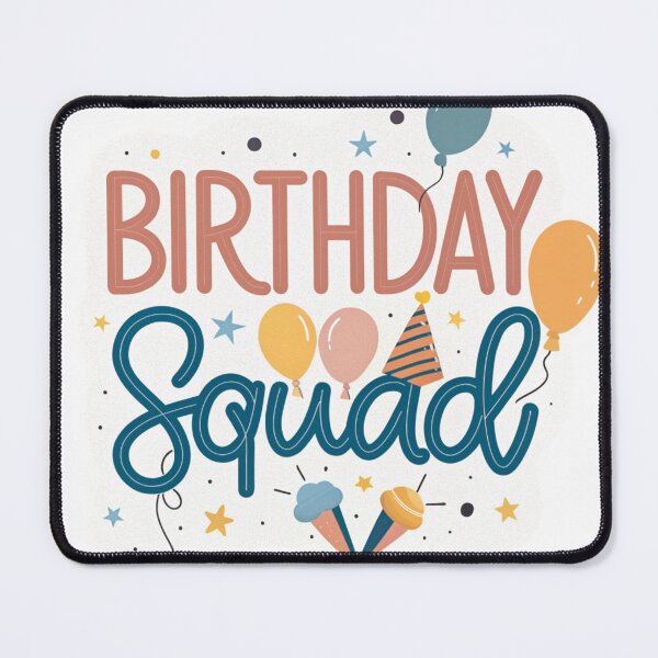 Item preview, Birthday Squad – Cute Party Typography Design | Fun Birthday Celebration Graphic designed and sold by A1MarketDesigne.