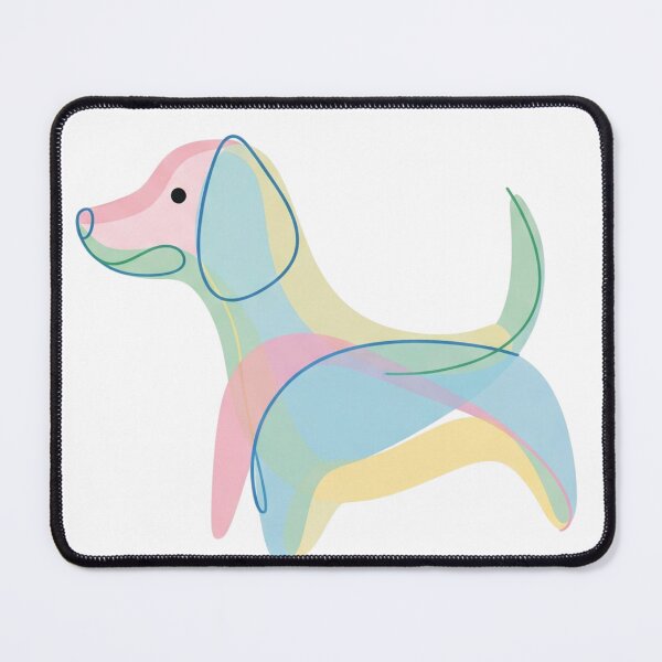 Item preview, Abstract Pastel Dog Modern Art Design designed and sold by i1ovedogs.