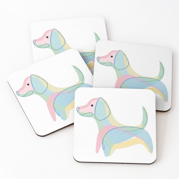 Item preview, Abstract Pastel Dog Modern Art Design designed and sold by i1ovedogs.