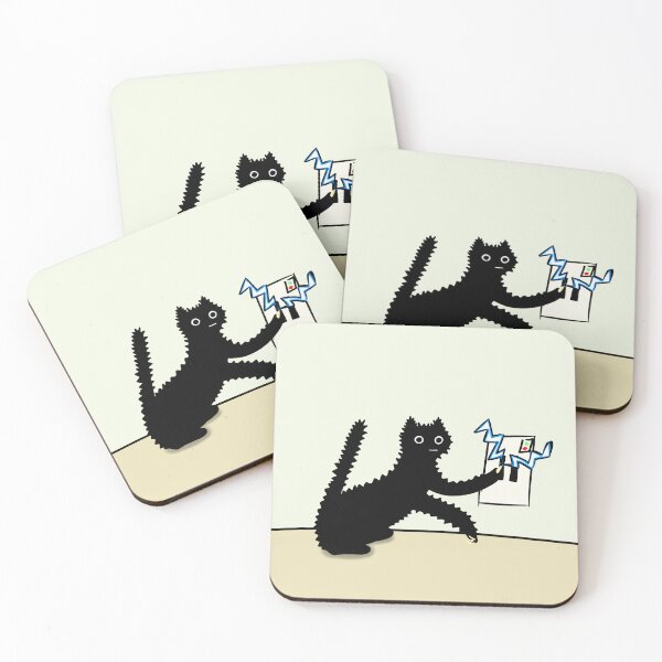 Item preview, Cat Touching a Power Socket designed and sold by ThingsCatsDo.