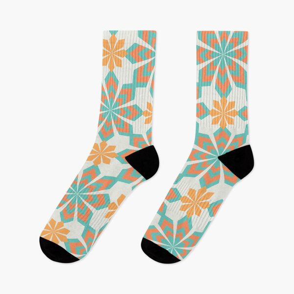 Item preview, Moroccan stars - orange and turquoise designed and sold by Home Cyn Home.