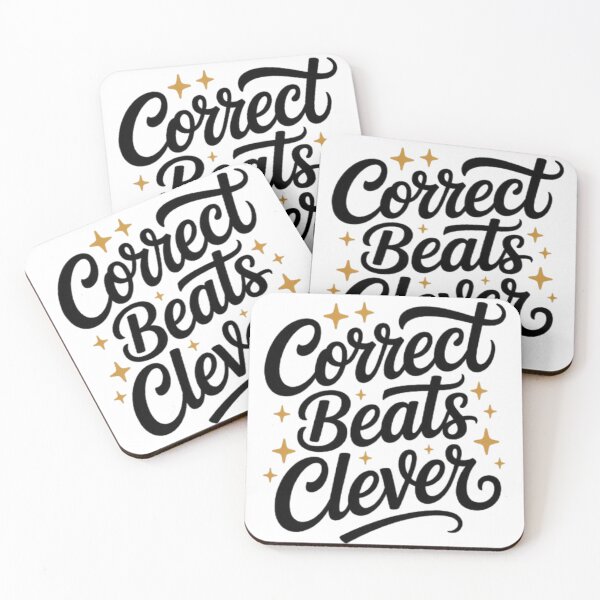 Item preview, Correct Beats Clever Motivational Typography Design designed and sold by NewUSShop.