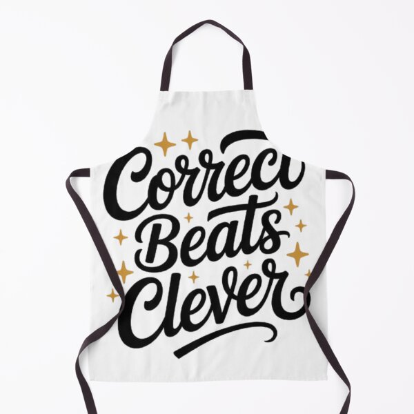 Item preview, Correct Beats Clever Motivational Typography Design designed and sold by NewUSShop.