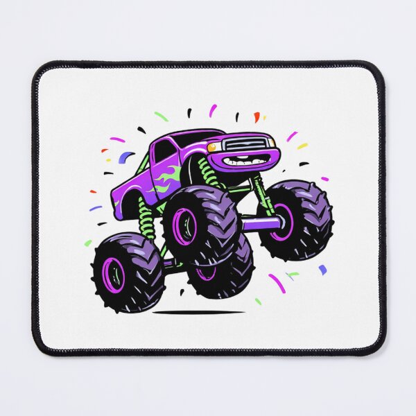 Item preview, Cute Purple Monster Truck Cartoon Illustration for Kids and Car Lovers designed and sold by ULTIMATE CREATIONS.
