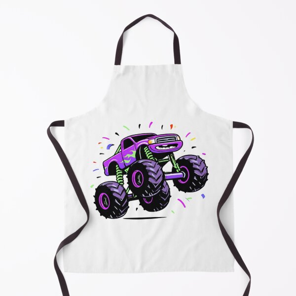 Item preview, Cute Purple Monster Truck Cartoon Illustration for Kids and Car Lovers designed and sold by ULTIMATE CREATIONS.