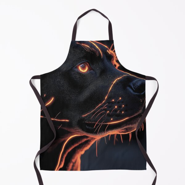 Item preview, Rottweiler Dog Gold Ember Glow Noir Protective Loyalty Guard Sparks designed and sold by mildaclairmo.