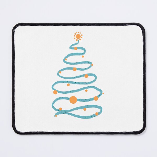 Item preview, Turquoise and yellow doodly Christmas tree designed and sold by Home Cyn Home.