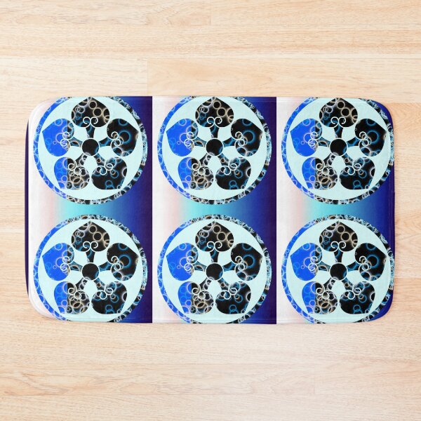 Item preview, Kamon-hosowani-itsutsu-ura-aoi・2 designed and sold by KamonPopArt.