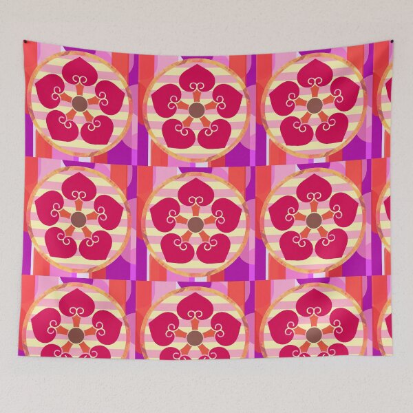 Item preview, Kamon-hosowani-itsutsu-ura-aoi・3 designed and sold by KamonPopArt.
