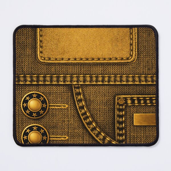Item preview, Gold Denim Pocket Texture designed and sold by Kaleidoscope Print.
