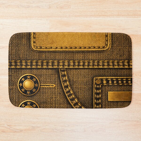Item preview, Gold Denim Pocket Texture designed and sold by Kaleidoscope Print.