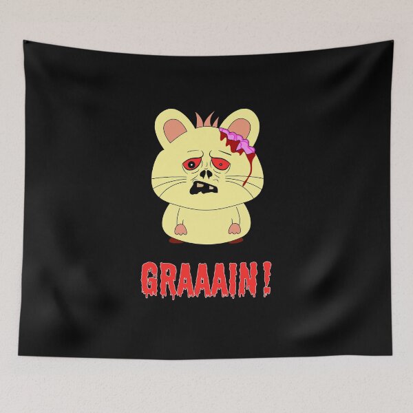 Item preview, Funny Halloween Zombie Hamster Cute Undead Walking Dead Apocalypse Brain Grain designed and sold by Basti09.