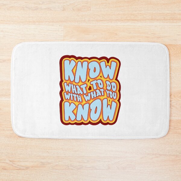 Item preview, Know What To Do With What You Know Retro Quote designed and sold by Mr Lee.