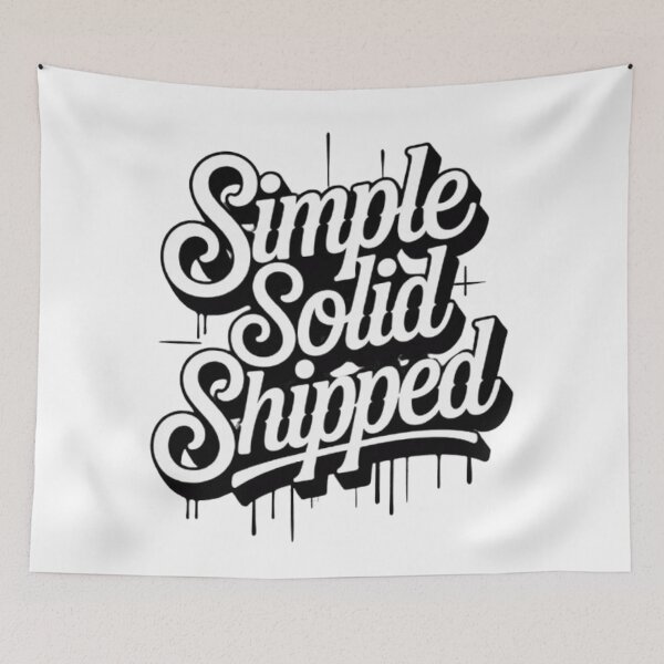 Item preview, Simple Solid Shipped Bold Typography Design designed and sold by NewUSShop.