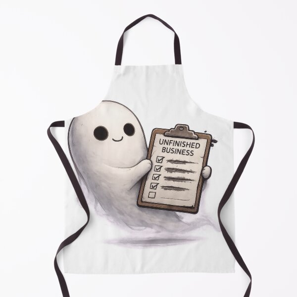 Item preview, Ghost Unfinished Business Clipboard Funny Cute designed and sold by jgvisualarts.
