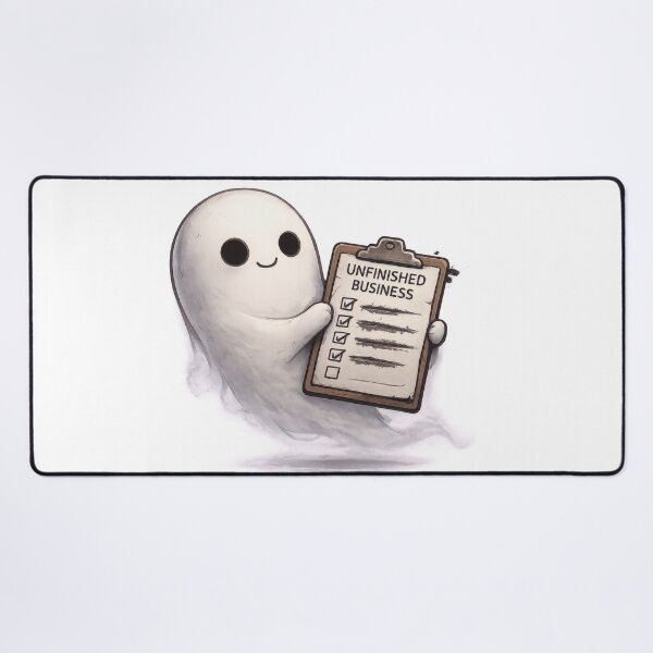 Item preview, Ghost Unfinished Business Clipboard Funny Cute designed and sold by jgvisualarts.
