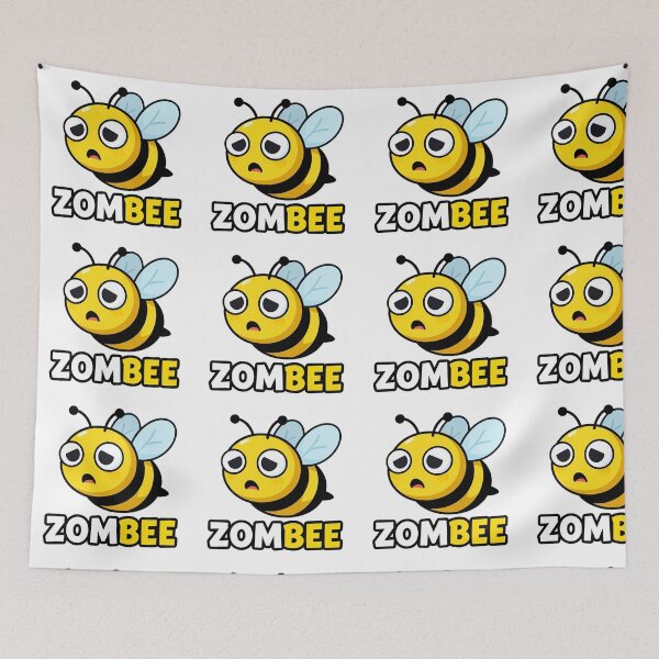 Item preview, Zombee Cartoon Illustration – Cute Spooky Bee, Zombie Art & Playful Horror Design designed and sold by PixelVibe782.