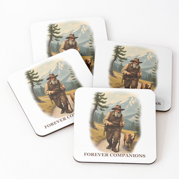 Item preview, Forever Companions Old Man And Dog Hiking designed and sold by Oaks Creations.