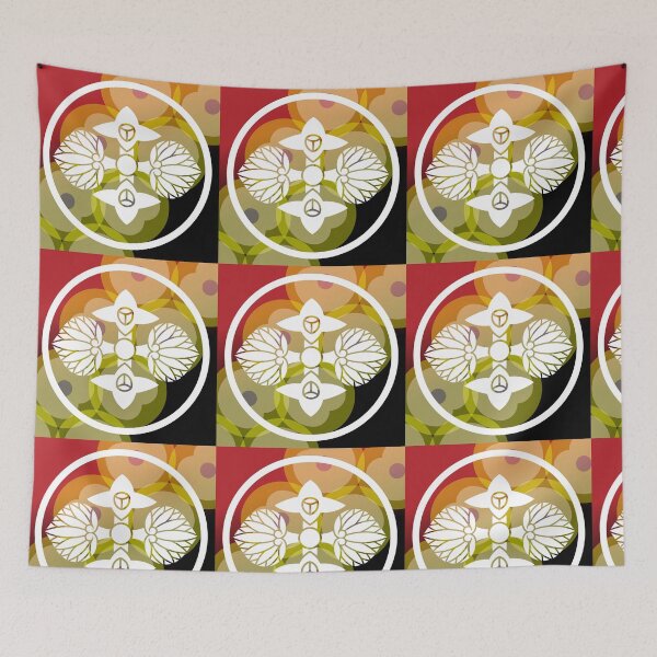Item preview, Kamon-itowani-hana-aoibishi・1 designed and sold by KamonPopArt.