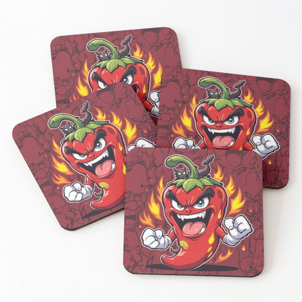 Item preview, Fiery Cartoon Chili Pepper – Mischievous Spicy Character, Playful & Bold Illustration designed and sold by PixelVibe782.