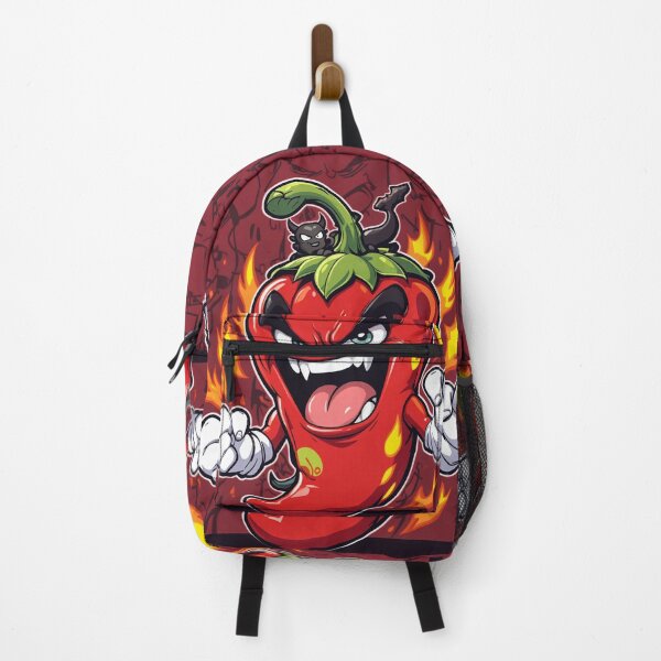 Item preview, Fiery Cartoon Chili Pepper – Mischievous Spicy Character, Playful & Bold Illustration designed and sold by PixelVibe782.