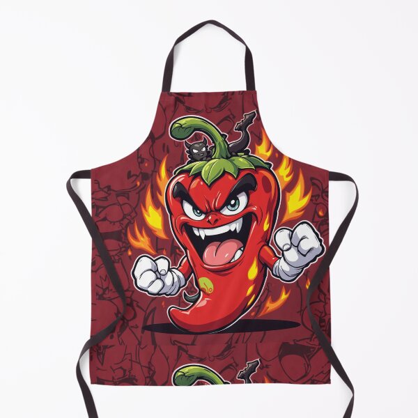 Item preview, Fiery Cartoon Chili Pepper – Mischievous Spicy Character, Playful & Bold Illustration designed and sold by PixelVibe782.