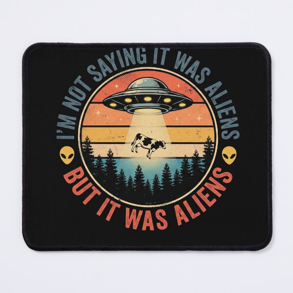 Item preview, Alien Cow Abduction Retro Sunset designed and sold by AdyKurniawan.