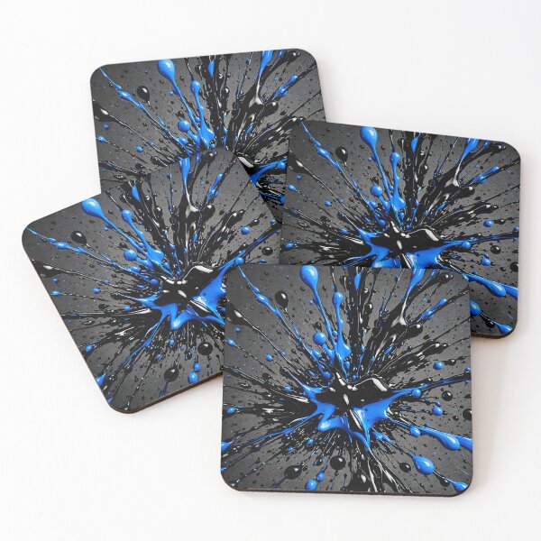 Item preview, Blue & Black Paint Splash designed and sold by Kaleidoscope Print.